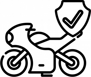 De motorverzekering, wordt afgebeeld door een tekening van een motor.
